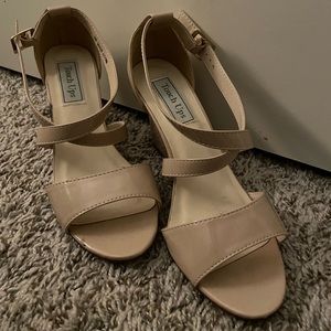 Cream Colored Open Toed Heels
